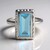 Anello in argento con Topazio Blu Cielo (MONOSONO COLLECTION)