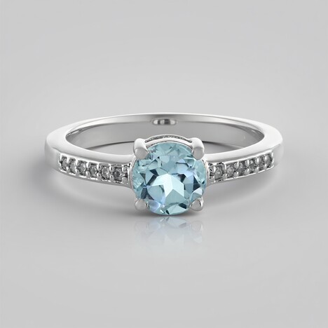 Anello in argento con Topazio Blu Cielo