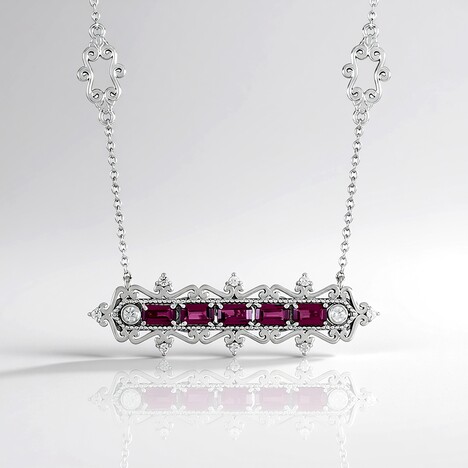 Collana in argento con Rodolite (Dallas Prince Designs)