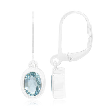 Orecchini in argento con Topazio Blu Cielo (MONOSONO COLLECTION)