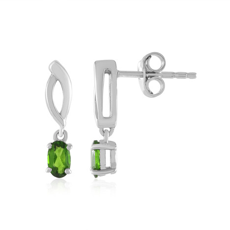 Orecchini in argento con Diopside Russo