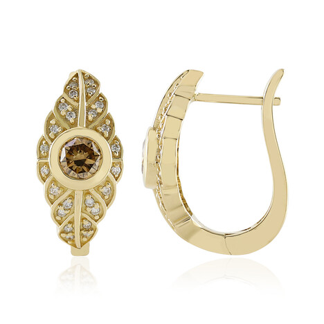 I2 Champagner-Brillant-Goldohrringe (de Melo)