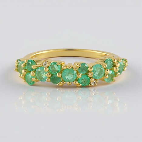 Anello in argento con Smeraldo Russo