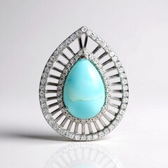 Ciondolo in argento con Larimar (MONOSONO COLLECTION)