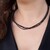 Collar en plata con Diamante negro