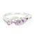 Nicht erhitzter Purpurfarbener Ceylon-Saphir-Silberring