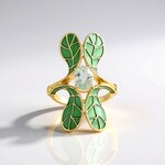 Anello in argento con Ametista Verde (Adela Silber)