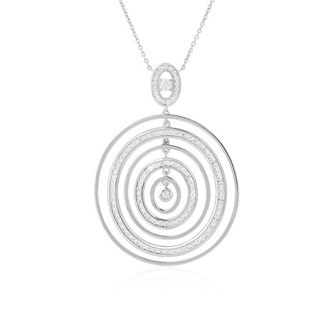 Zilveren halsketting met een zirkoon (de Melo)