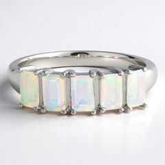 Anello in argento con Opale di Welo
