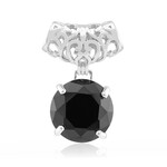 Black Spinel Silver Pendant (MONOSONO COLLECTION)