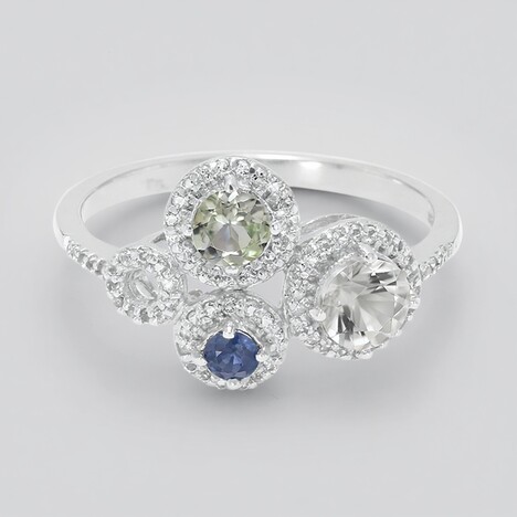 Anello in argento con Petalite