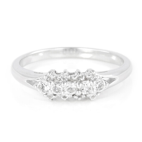 Weißer Topas-Silberring