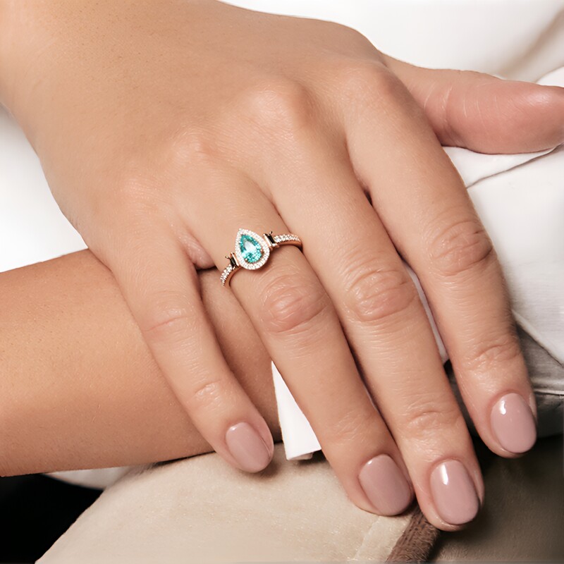 Anillo en oro con Turmalina Paraíba (CIRARI)