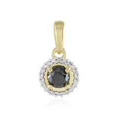 Pendentif en argent et Diamant noir