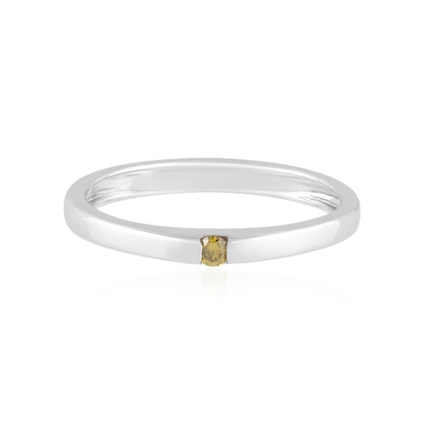 Anello in argento con Diamante Giallo I3