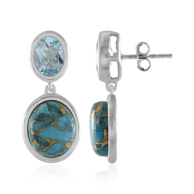 Orecchini in argento con Turchese Ramato Blu Mohave (Faszination Türkis)