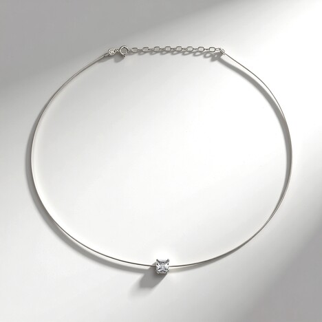 Collana in argento con Topazio Bianco (Adela Silber)