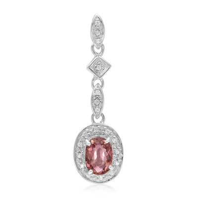 Pendentif en argent et Tourmaline cuprifère rose