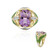 Anello in argento con Ametista Rose de France (Adela Silber)