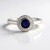 Anello in argento con Zaffiro Blu del Madagascar