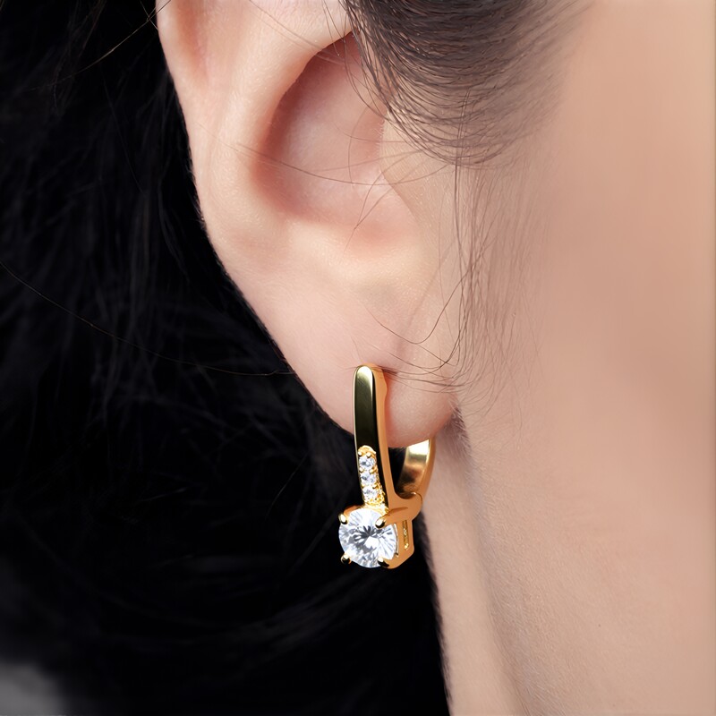 Pendientes en plata con Zircón