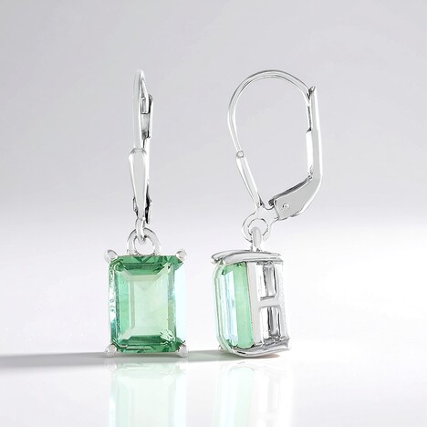 Orecchini in argento con Fluorite Verde