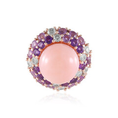 Zilveren hanger met een roze opaal (de Melo Essence)