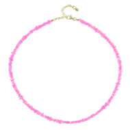 Äthiopischer Pinkfarbener Opal-Silberhalskette