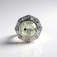Ciondolo in argento con Ametista Verde (MONOSONO COLLECTION)