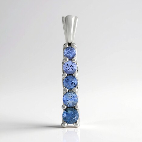 Ciondolo in argento con Zaffiro Ceylon Blu