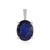 Colgante en platino con Zafiro azul de Madagascar