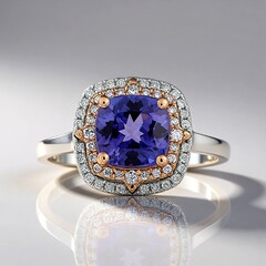 Anello in oro con Tanzanite AAA (CIRARI)