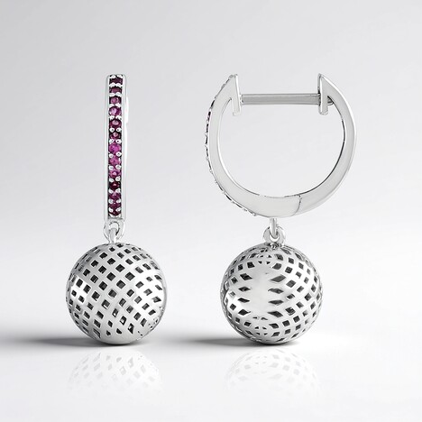Orecchini in argento con Rodolite (Ornaments by de Melo)