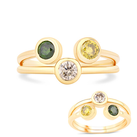 Gouden ring met een I2 Bruine Diamant (SUHANA)