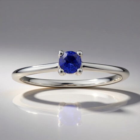 Anello in platino con Tanzanite AAA