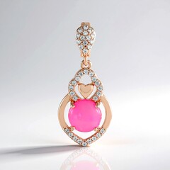 Ciondolo in argento con Opale Rosa dell'Etiopia