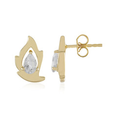 Pendientes en plata con Topacio blanco