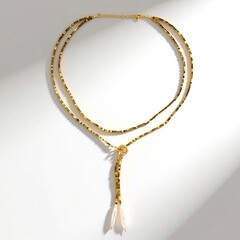 Collana in argento con Perla d'Acqua Dolce Bianca (Riya)