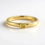 Anello in argento con Diamante Giallo I3