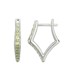 Boucles d'oreilles en argent et Péridot