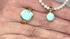 Anillo en plata con Larimar