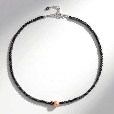 Collana in argento con Perla di Acqua Dolce
