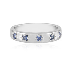 Blauer Ceylon-Saphir-Silberring