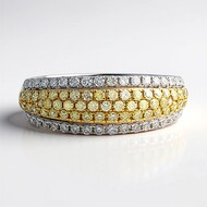 Anillo en oro con Diamante amarillo SI2 (CIRARI)