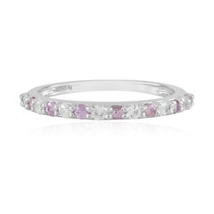 Pink Sapphire Silver Ring