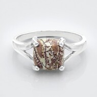 Anello in argento con Diaspro Dentritico Sonora
