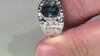 Zilveren ring met een Londen-blauwe topaas (de Melo Essence)