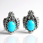 Orecchini in argento con Turchese Sleeping Beauty (Desert Chic)