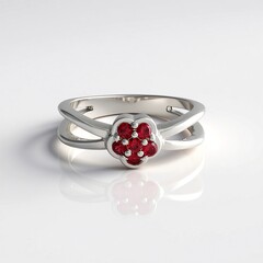 Anello in argento con Spinello Rosso