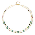 Collana in argento con Grandidierite (Riya)